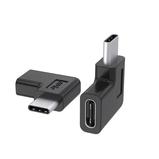 USB C Male to Female Adapter, Type C 90 Degree Angled Right Left and up Down Extension Connector for Laptop Tablet Mobile Phone