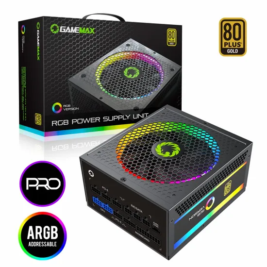 RGB 1050W Power Supply 80+ Gold Fully Modular for Rtx GPU Cards, Born for Intel Gen12 Cpus