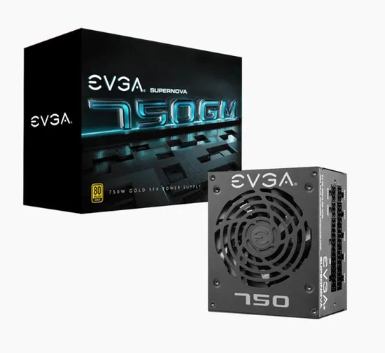 Evga Supernova 750 GM, 80 Plus Gold 750W Fully Modular Eco Mode with Fdb Fan Includes Power on Self Tester Sfx Form Factor Power Supply