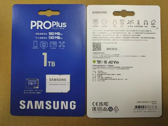 Original Samsung PRO Plus Memory Card 1tb up to 180m/S U3 4K Micro TF SD Card