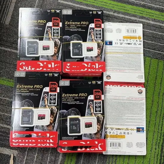 Original Sandik with Logo SD Card 256GB High Speed TF Memory Card