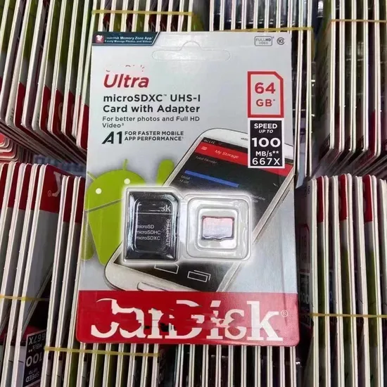 Original Sandik SD Card 64GB 128GB High Speed Full Capactive Memory Card