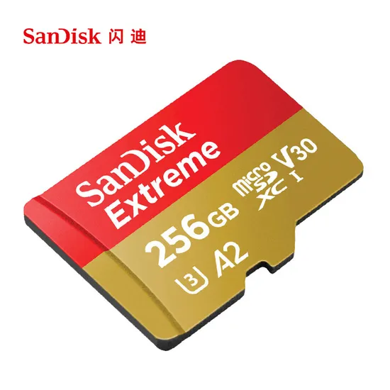 Original Sandisk A2 Extreme 256GB Memory Card 128GB U3 64GB Micro Memory SD Card up to 190MB/S V30 C10 Flash TF Card with 4K HD