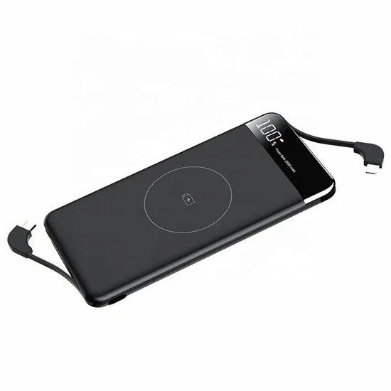 10000mAh with Built in USB Cables LCD Display Wireless Charging Power Banks