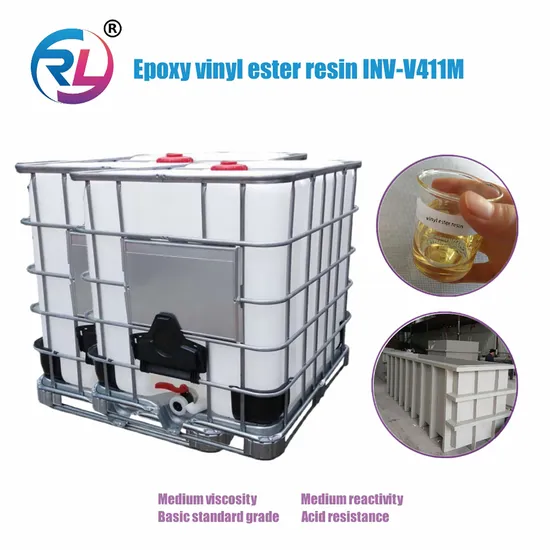 Industrial Applications Epoxy Vinyl Ester Resin Inv-V411m with High Corrosion Resistance Can Be Obtained
