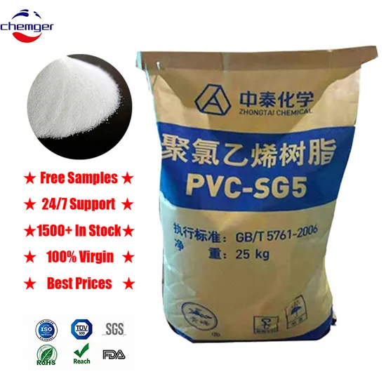 Manufacturer Wholesale Recycled Plastic Raw Material Polyvinyl Chloride PVC Resin Sg3/Sg5/Sg8/S-65D/K67/K57//K70/S1000 White Powder Price with CAS 9002-86-2