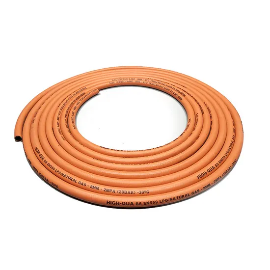 Orange 8mm High Quality Rubber Gas Stove Cooker LPG Hose Pipe for Family Use