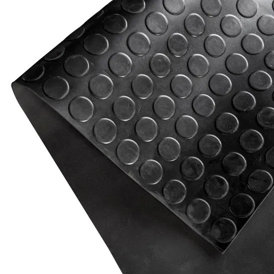 Anti Slip 3mm Black SBR Round DOT Rubber Flooring Coin Stud Rubber Mat for Garage