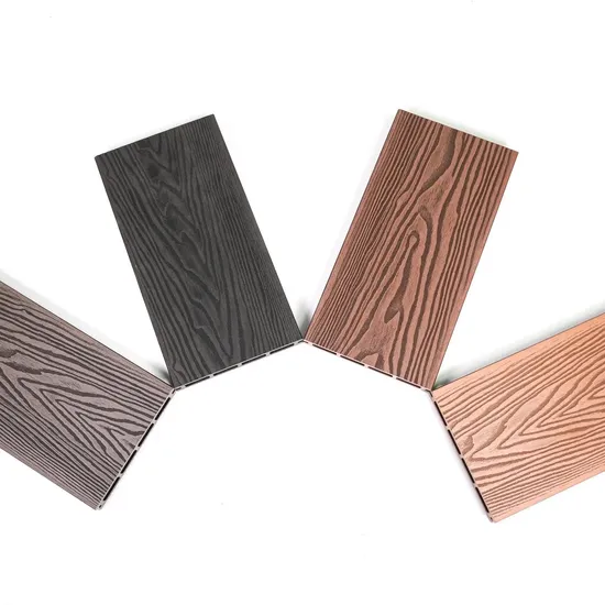 150*24.5mm Easyclean Holo/Solid High Satisfaction Hot Sales 3D Wood Grain Pattern WPC Wood Plastic Composite Decking for Exterior Garden Park Ground Et9375e