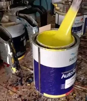 Fast Drying Easy Coating Excellente Performance Good Hiding Power 1K Lemon Yellow Tinter Car Paint Auto Refinish