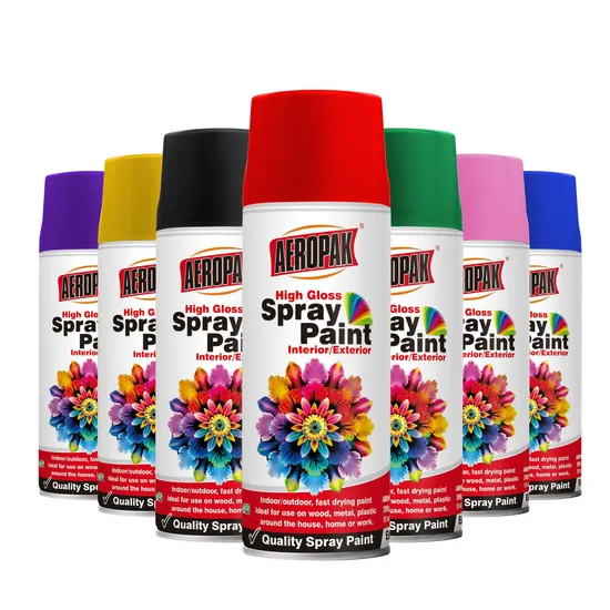 Aeropak 400ml Car Black Gold Red Acrylic Spray Paint in 10-Ounce Aerosol