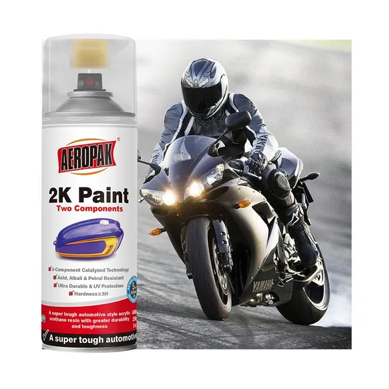 Aeropak 400ml Aerosol Automotive Car Refinish Repair Paint Coat White Black Gold Chrome Matte Acrylic 2K Spray Paint for Metal