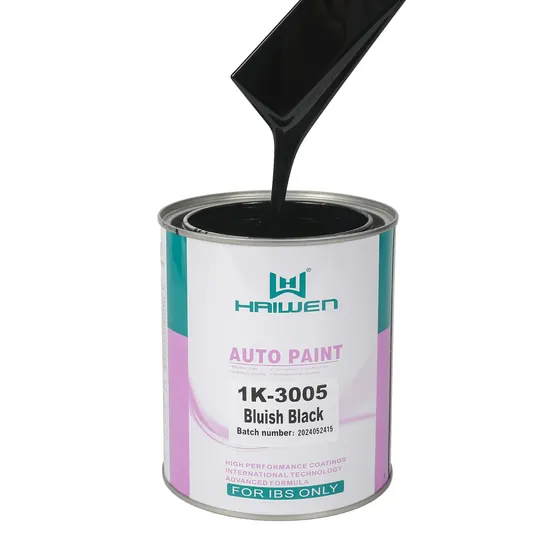 Haiwen Car Paint High-Gloss 1K Bluish Black Base Coat Paint for Automotive Refinishing & Repair - Factory Direct Supply From China