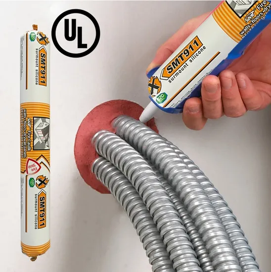 RTV Silicone Sealant Firestop,slows down the vigorous spread of fire and smoke during an outbreak,  prevent fire from spreading Pass ASTM E814 ASTM E1966
