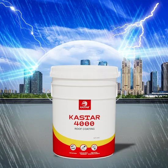 Silicone Roof Coating Waterproof Kastar 4000 UV Resistant Roofing Repair