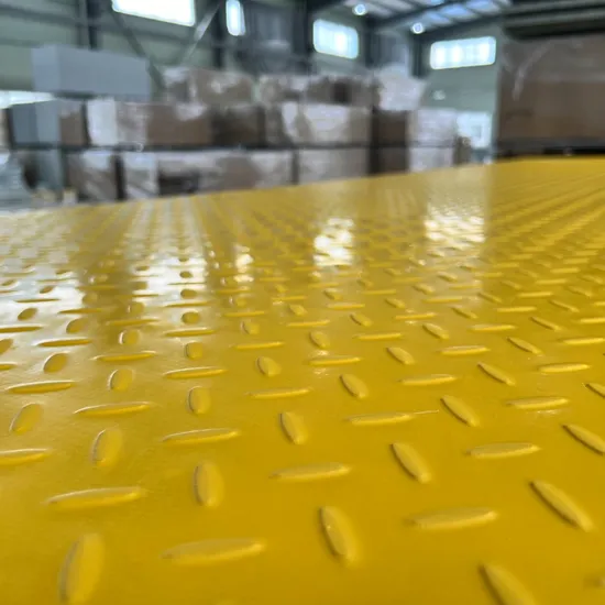 High Strength Diamond Surface FRP/GRP Fiberglass Solid Top Covered Decking Molded Grating