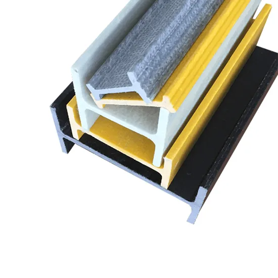 High Strength Fiberglass GRP Pultrusion Profiles Structment Systems FRP I Beam
