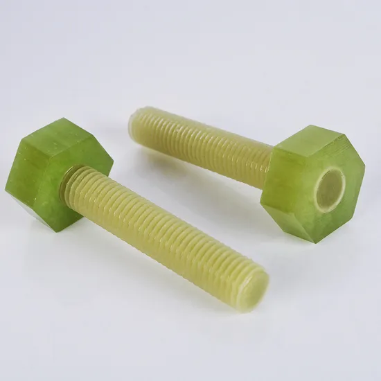 Good Corrosion Resistance FRP Insulation Epoxy Fiberglass Rod Bolt and Nut