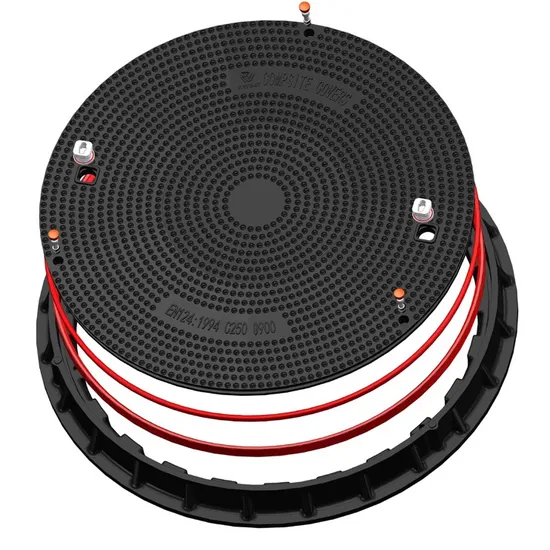 High Quality SMC Fiberglass Reinforced Waterproof Cable Manhole Cover Glass Fiber Seal Manhole Cover FRP Circle Telecom Tank Manhole Cover Composite Well Cover