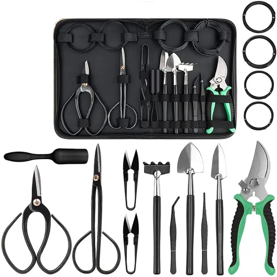 Bonsai Tool Kit Gardening Tools Set Succulent Kit 16PCS Garden Hand Tool Set Trimming Tools