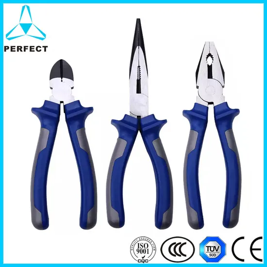 High Quality Rubber Handle Drop Forged Cr-V Pliers