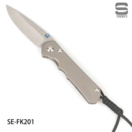 420/440c/9cr18MOV/D2/S35vn Steel Blade Folding Knife with Titanium Handle (SE-FK201)