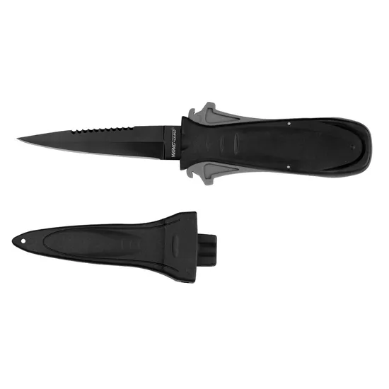 6.75" Black Non-Stick Coating Scuba Diving Knife Snorkeling Dive Knife with Sheath