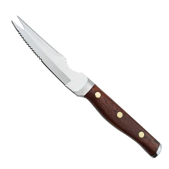 Forged Bar Knife with Serrated Blade for Picking and Service