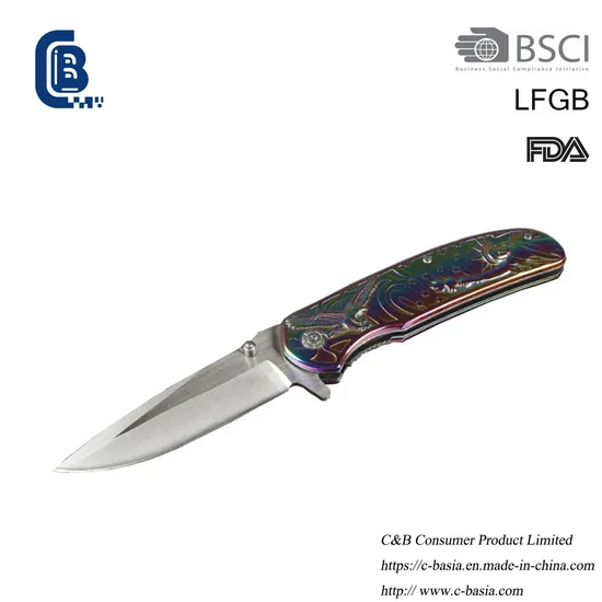 Hight Quality 5" Foldable Outdoor Tatical Hunting Knife, Camping Survival Combat Cutting Knife