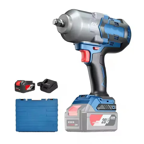 Electric High Torque Brushless Motor Li-ion Powered Cordless Impact Wrench Power Tools