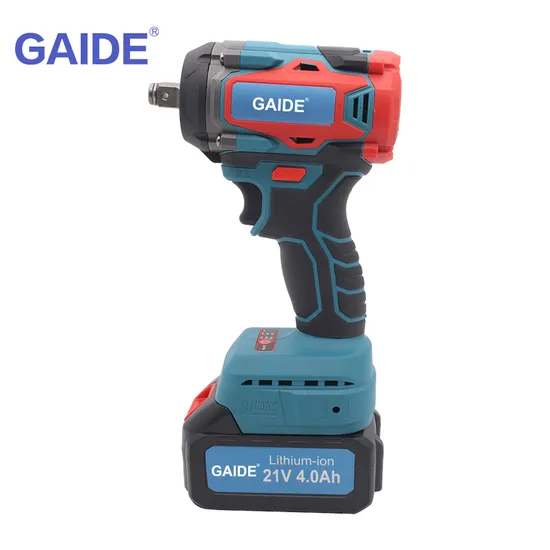 Gaide Cordless Electric Impact Wrench LED in The Dark Brushless Motor with Lithium Battery Power Source Electricity