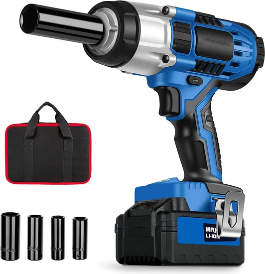 1/2 Inch Impact Gun Cordless Impact Wrench Max Torque 320n. M Impact Gun with 4.0A Battery and Fast Charger