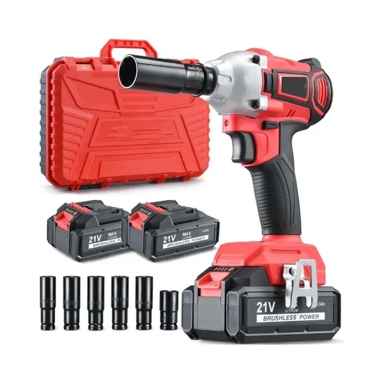 High Torque Cordless Impact Wrench Toolbox Combination Tool Set Electric Battery Power Wrench