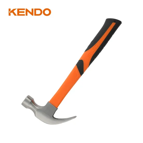 Kendo Fiberglass Handle Claw Hammer with Forged Steel Head, Overall Heat Treated for Superior Durability