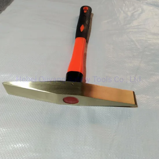 Aluminum Bronze Scaling Hammer, Fiberglass Handle, 300 G, Non-Spark, Atex