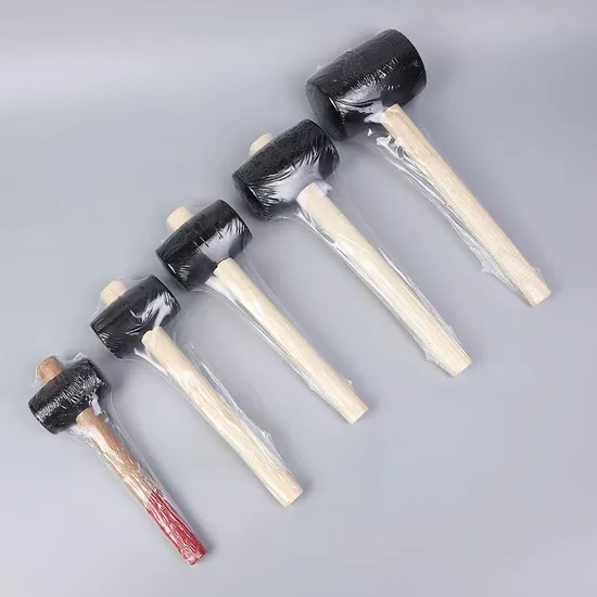 Fiberglass Handle White Double-Headed Rubber Head Rubber Sledge Rubber Hammer