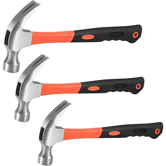 High Quality Carbon Steel Plastic Handle Claw Hammer Carpenter Hand Tools