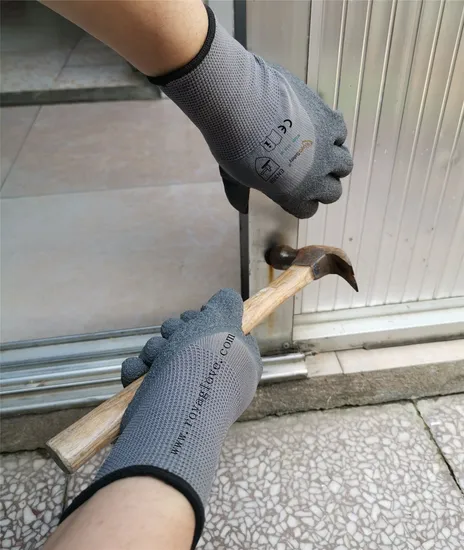 Latex Crinkle 3/4 Coated Safety Work Gloves/Garden Gloves /Industry Work Gloves / Handling Working Gloves