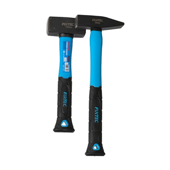 Fixtec Hand Tools Wholesale Various Types Two Color Fiberglass Handle 300g Machinist Hammer