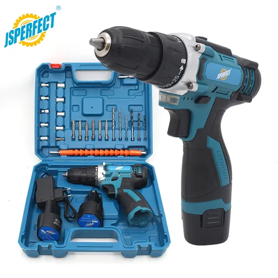 Professional 12V Battery Combo Hammer Heavy Duty Drill Press Cordless Drill