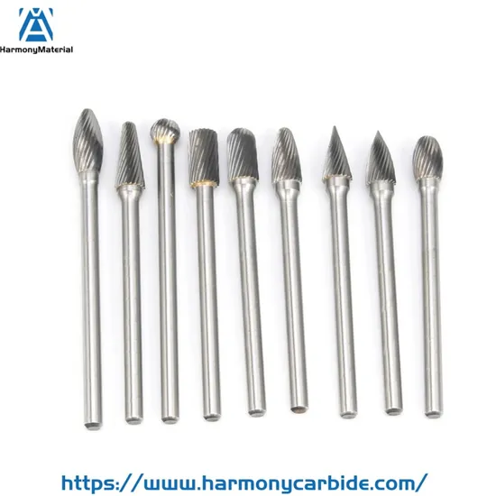 3/32" Head Diameter Imperial Sizes Deburring Charmfering Cemented Carbide Files Rotary Burrs