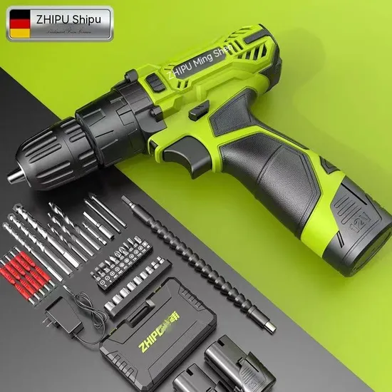 Handheld Electric Drill 21V Complete Set of Electric Drill Impact Charging Pistol Electric Drill