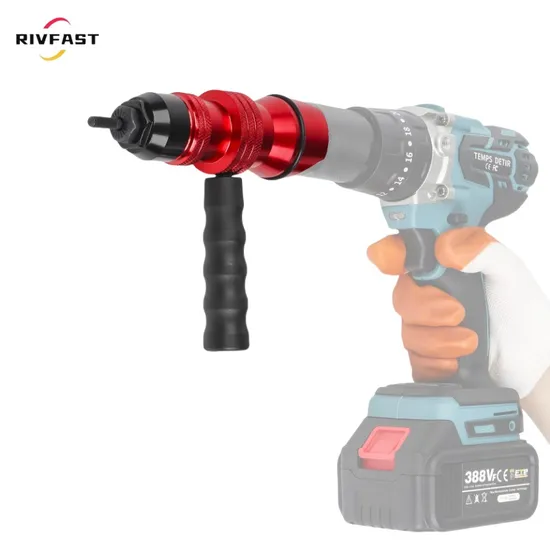 Rivet Nut Drill Adaptor Kit, Easy to Install Nut Gun Adapter for Electric Rivet Gun Electric