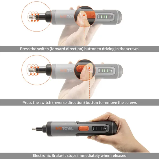 1500mAh Battery Power Screw Drivers 4V Cordless Screwdriver