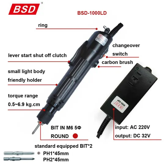 Bsd-1000LC Semi-Automatic Electric Screwdrivers (electric power tool) Low Torque Compact