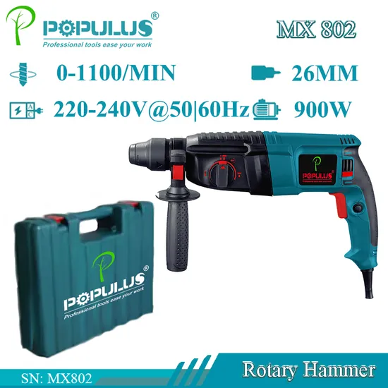 Populus New Arrival Industrial Quality Rotary Hammer Power Tools 900W Electric Hammer