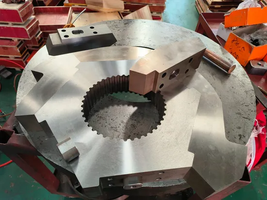 Renda 2 Teeth Segmented Shredder Knife for Tyre Tire Recycling Splined DIN5480 Germany Standard 600X74mm