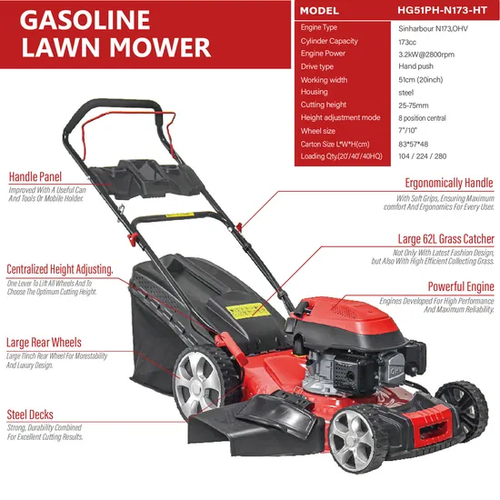 Manufacturer Wholesale Cheap Professional Lawn Mower Hg51smh-LC196
