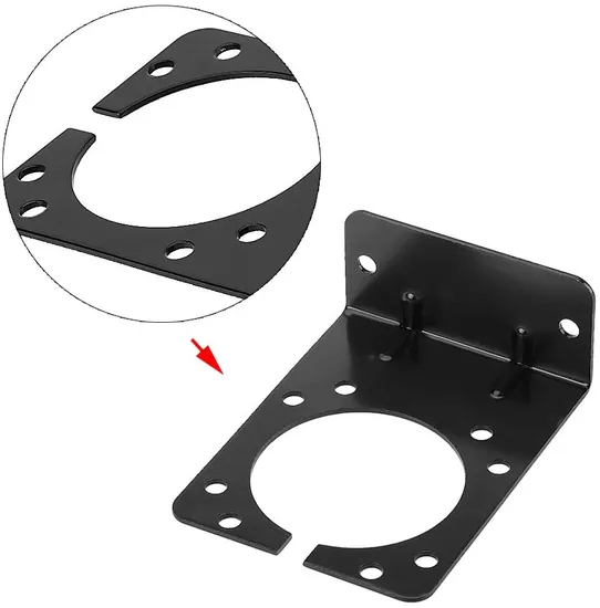 Trailer Wiring Harness Mounting Bracket for 7-Way RV Blade Connector Sockets, Vehicle-End
