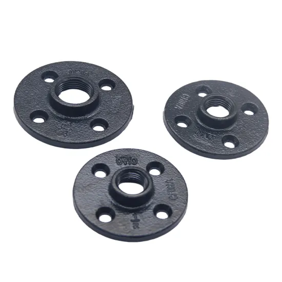 Malleable Iron Fitting Pipe Flange 3/4 Inch for DIY Clothes Rail in Industrial Loft Design
